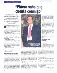 Piñera sabe que cuenta conmigo" (entrevista)