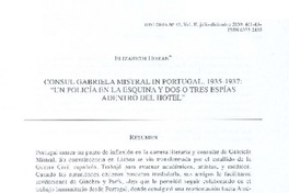 Consul Gabriela Mistral in Portugal