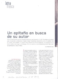 Un epitafio en busca de su autor