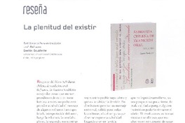 La plenitud de existir