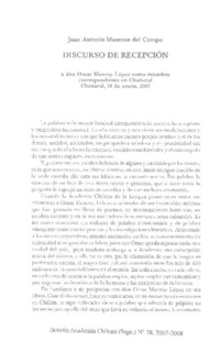 Discurso de recepción