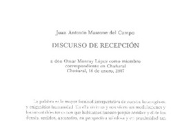 Discurso de recepción