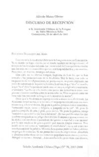 Discurso de recepción