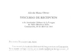 Discurso de recepción