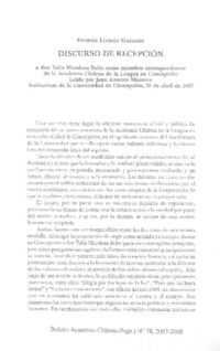 Discurso de recepción