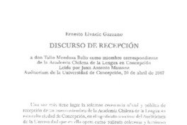 Discurso de recepción