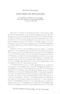 Discurso de recepción