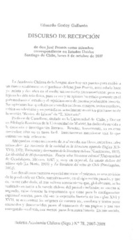 discurso de recepción