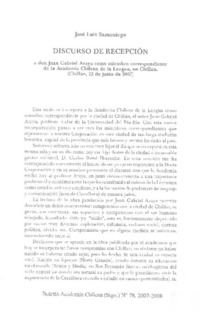 Discurso de recepción