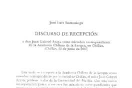 Discurso de recepción