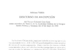 Discurso de recepción