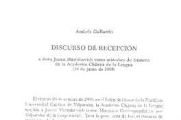 Discurso de recepción