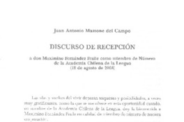 Discurso de recepción