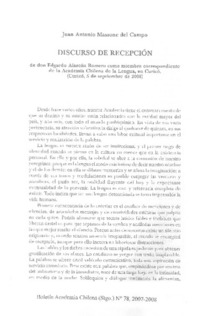 Discurso de recepción