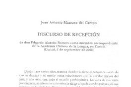 Discurso de recepción
