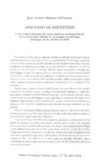 Discurso de recepción