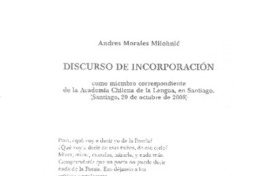 Discurso de incorporación