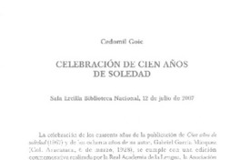 Celebración de cien años de soledad