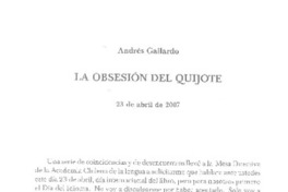La obsesión del Quijote
