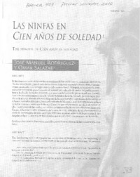 Las ninfas en Cien años de soledad