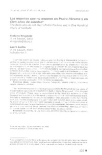 Los muertos que no mueren en Pedro Páramo y Cien años de soledad