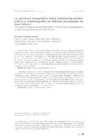 La escritura ensayística como autoconfiguración