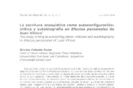 La escritura ensayística como autoconfiguración