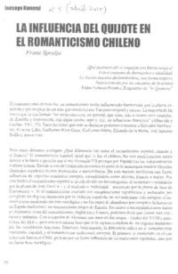 La influencia del Quijote en el romanticismo chileno