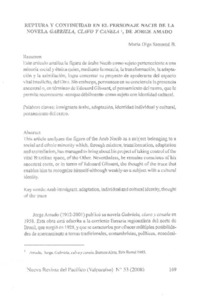 Ruptura y continuidad en el personaje Nacib de la novela Grabriela, clavo y canela, de Jorge Amado