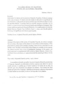 Palabra dicha en silencio