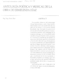 Antología poética y musical de la obra de Ermelinda Díaz