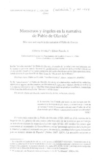 Monstruos y ángeles en la narrativa de Pablo de Olavide