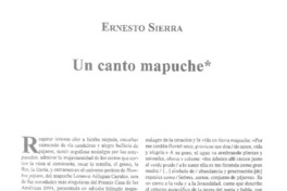Un canto mapuche