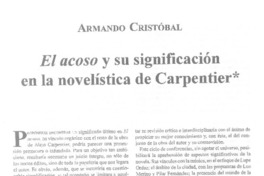 El Acoso y su significación en la novelística de Carpentier