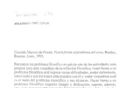 Platón frente al problema del error