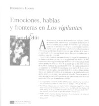 Emociones, hablas y fronteras en Los vigilantes