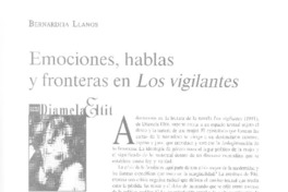 Emociones, hablas y fronteras en Los vigilantes