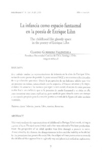 La infancia como espacio fantasmal en la poesía de Enrique Lihn