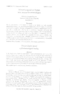 El hecho moral en Zubiri