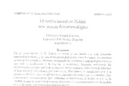 El hecho moral en Zubiri