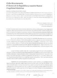 El ocaso de la República y nuestra nueva fragilidad histórica (entrevista)