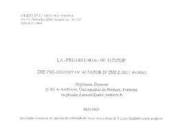 La "pre-historia" de Altazor