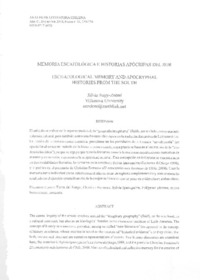 Memoria escatológica e historias apócrifas del sur