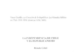 La independencia de Chile y el republicanismo