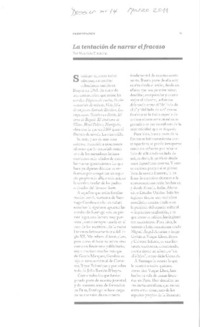 La tentación de narrar el fracaso