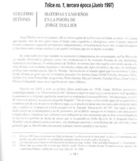 Materias y ensueños en la poesía de Jorge Teillier