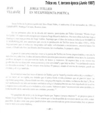 Jorge Teillier en mi experiencia poética