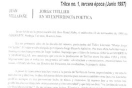 Jorge Teillier en mi experiencia poética