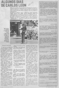 Algunos días de Carlos León.