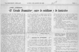 El círculo dramático", entre los cotidiano y lo fantástico